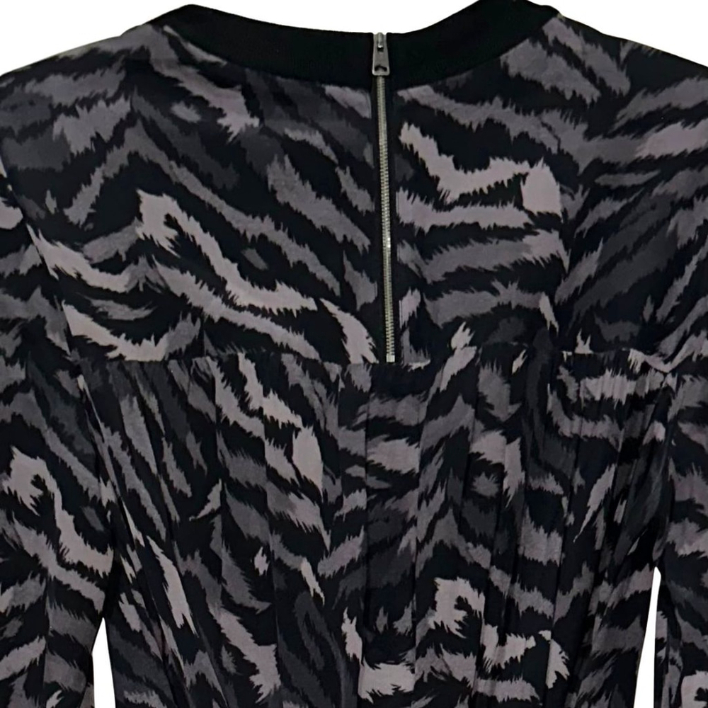 AllSaints Fayre Remix ZEBRA Print Crepe ANIMAL Sexy WILD Midi Dress WOMENS S 4 6 - Picture 9 of 11